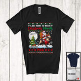 MacnyStore - Personalized Watch Christmas Movies With My Pug; Joyful Santa Riding Puppy; X-mas Tree T-Shirt