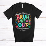 MacnyStore - Personalized We Out School Counselors; Happy Last Day Of School Custom Name Students Jobs T-Shirt