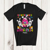 MacnyStore - Personalized We're Eggspecting; Adorable Easter Pregnancy Custom Name Bunny Egg; Expecting T-Shirt