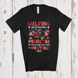 MacnyStore - Personalized Welding Saved Me From Being A Pornstar; Floral Custom Name Welder Proud Couple T-Shirt