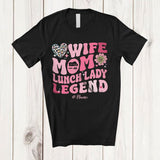 MacnyStore - Personalized Wife Mom Lunch Lady Legend; Floral Mother's Day Leopard Custom Name Family T-Shirt