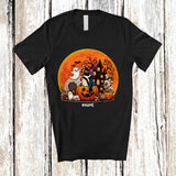 MacnyStore - Personalized Witch Penguin Inside Pumpkin; Creepy Halloween Custom Name Animal Lover Moon T-Shirt