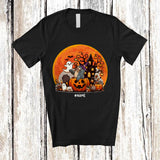 MacnyStore - Personalized Witch Sea Lion Inside Pumpkin; Creepy Halloween Custom Name Sea Animal Moon T-Shirt