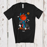 MacnyStore - Personalized Zombie Hand Holding Bowling Ball; Horror Halloween Custom Name Player Sport Team T-Shirt