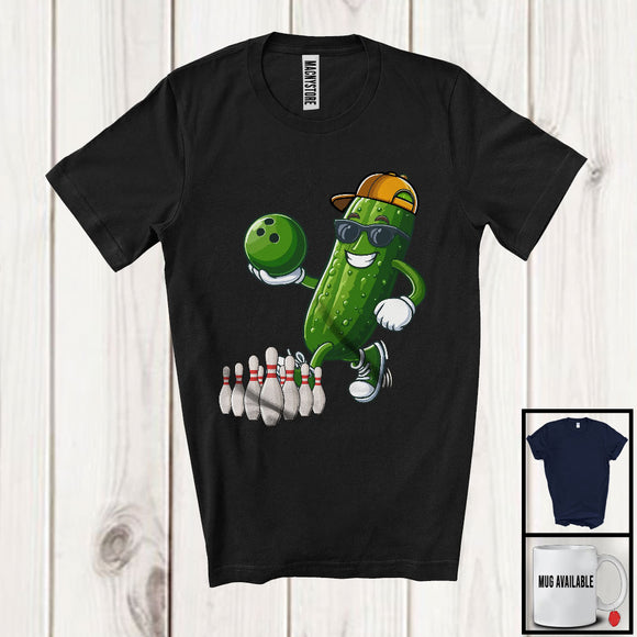 MacnyStore - Pickle Playing Bowling, Adorable Pickle Bowling Player Team, Matching Sport Lover T-Shirt
