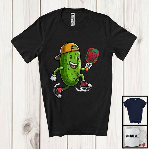 MacnyStore - Pickle Playing Pickleball, Adorable Pickle Pickleball Player Team, Matching Sport Lover T-Shirt