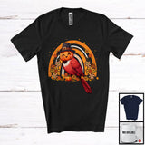 MacnyStore - Pilgrim Cardinal Pumpkin Face Cute Funny Thanksgiving Fall Leaf Pumpkin Turkey Animal Lover T-Shirt