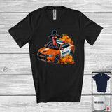 MacnyStore - Pilgrim Turkey Driving Police Car, Wonderful Thanksgiving Pumpkins Driver Team, Family Group T-Shirt