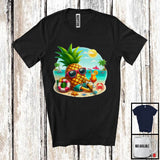 MacnyStore - Pineapple Sunglasses, Lovely Christmas In July Summer Vacation Fruits Sea Bathing, Travel Trip T-Shirt