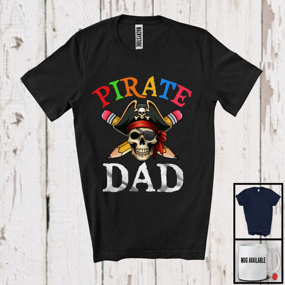 MacnyStore - Pirate Dad, Humorous Father's Day Pirate Skull Lover, Matching Dad Family Group T-Shirt