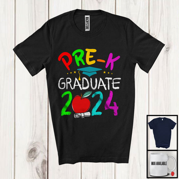 MacnyStore - Pre-K Graduate 2024, Colorful Last Day Of School Graduation, Students Teacher Group T-Shirt