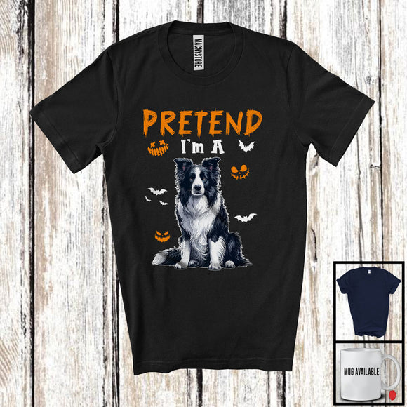 MacnyStore - Pretend I'm A Border Collie; Lovely Halloween Costume Dog Owner Lover; Family Group T-Shirt