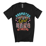 MacnyStore - Promoted To Great Nana Est 2025, Amazing Mother's Day Pregnancy Flowers, Family Group T-Shirt