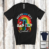 MacnyStore - Proud Dad Of A 2024 5th Grade Graduate, Colorful Father's Day Rainbow, Graduation Family T-Shirt