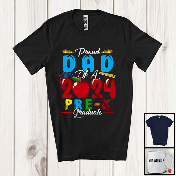 MacnyStore - Proud Dad Of A 2024 Pre-K Graduate, Wonderful Father's Day Graduation, Proud Family T-Shirt