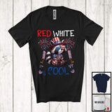 MacnyStore - Red White And Cool, Wonderful 4th Of July Raccoon Sunglasses American, Patriotic Animal T-Shirt