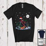 MacnyStore - Santa Bicycle With X-mas Lights; Merry Christmas Snow Bicycle Riding Lover; Family Group T-Shirt