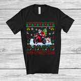 MacnyStore - Santa Carrying Christmas Tree On Motorbike; Awesome Christmas Sweater Snowman; Rider T-Shirt
