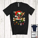 MacnyStore - Santa Chihuahua With Bone; Amazing Christmas Dog Owner Lover; Snowing Family Group T-Shirt