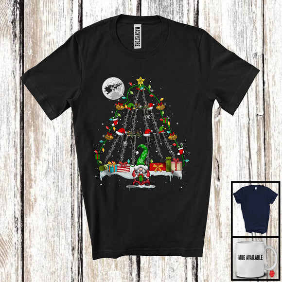 MacnyStore - Santa Elf Oboe Christmas Tree; Amazing X-mas Oboe Musical Instruments Player; Gnome T-Shirt