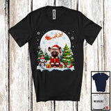 MacnyStore - Santa Hyena With X-mas Tree Snowman, Adorable Christmas Santa Wild Animal, Family Group T-Shirt