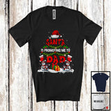 MacnyStore - Santa Is Promoting Me To Dad; Humorous Christmas Santa Tree Snowman; Pregnancy Family T-Shirt