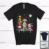 MacnyStore - Santa Reindeer Papillon Dog, Adorable Christmas Tree Gnome Snowman, X-mas Family Group T-Shirt