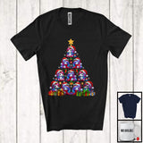 MacnyStore - Santa Unicorn Christmas Tree; Amazing X-mas Christmas Lights Animal Lover; Family Group T-Shirt