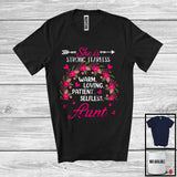MacnyStore - She Is Strong Fearless Aunt, Adorable Mother's Day Flowers Rainbow, Matching Family Group T-Shirt