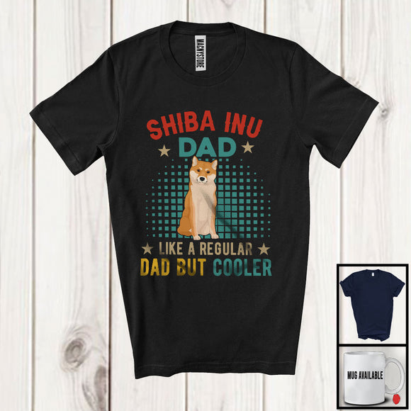 MacnyStore - Shiba inu Dad Definition Regular Dad But Cooler, Amazing Father's Day Vintage, Family Group T-Shirt