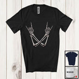 MacnyStore - Skeleton Rock Crossed Hands, Sarcastic Halloween Costume Skeleton, Matching Family Group T-Shirt