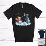 MacnyStore - Snowman Playing Volleyball; Fantastic Christmas Santa Snowman; Volleyball Sport Player Team T-Shirt