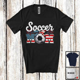 MacnyStore - Soccer Mom, Amazing Mother's Day 4th Of July American Flag Headband, Sport Player Patriotic T-Shirt