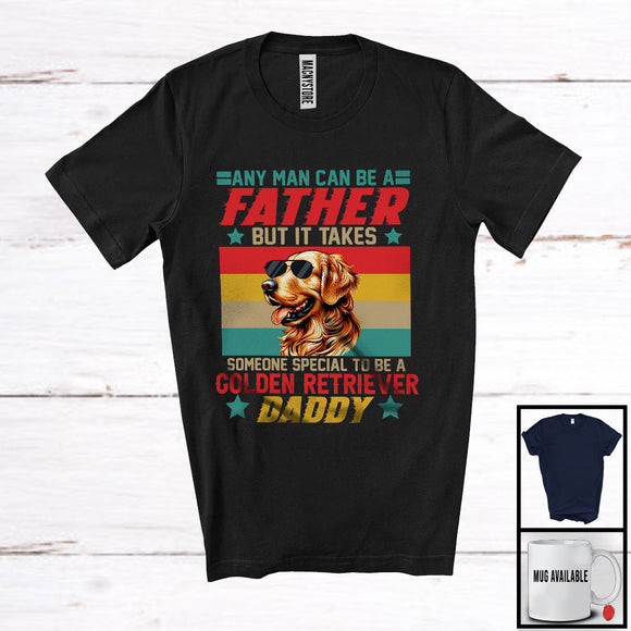 MacnyStore - Special To Be A Golden Retriever Daddy, Proud Father's Day Puppy Sunglasses, Vintage Retro T-Shirt