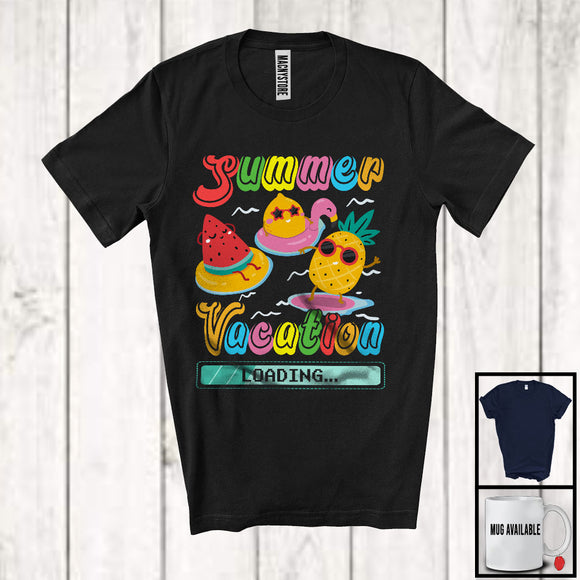 MacnyStore - Summer Vacation Loading, Colorful Summer Vacation Coming Relax Beach, Family Group T-Shirt