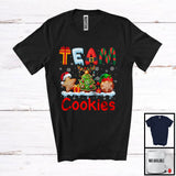 MacnyStore - Team Cookies; Fantastic Christmas Lights Three Santa Reindeer Elf Cookies; Family Group T-Shirt