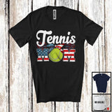 MacnyStore - Tennis Mom, Amazing Mother's Day 4th Of July American Flag Headband, Sport Player Patriotic T-Shirt
