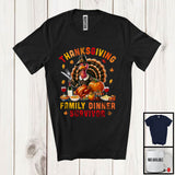 MacnyStore - Thanksgiving Family Dinner Survivor, Humorous Dinner Turkey Eating, Pumpkin Pie Drinking T-Shirt