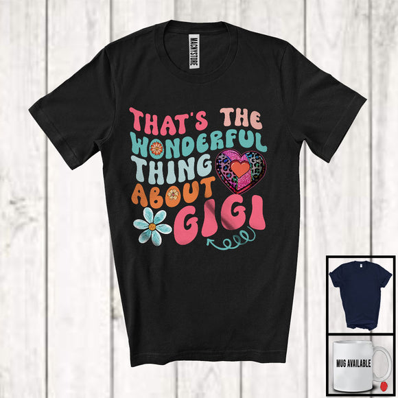 MacnyStore - That's The Wonderful Thing About Gigi, Awesome Mother's Day Leopard Heart Shape, Family T-Shirt