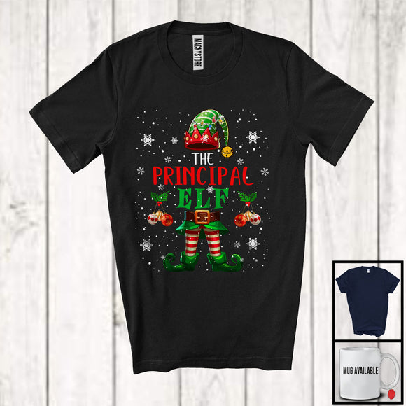 MacnyStore - The Principal ELF, Merry Christmas Snowing Around ELF Lover, Proud Careers X-mas Group T-Shirt