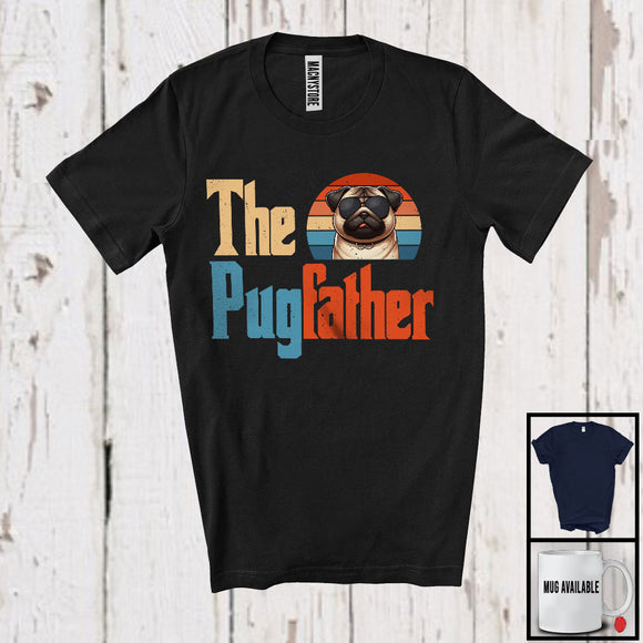 MacnyStore - The Pugfather, Lovely Father's Day Pug Lover, Vintage Retro Matching Family Group T-Shirt