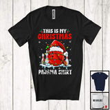 MacnyStore - This Is My Christmas Pajama Shirt; Wonderful X-mas Lights Sport Santa Bowling Player Team T-Shirt