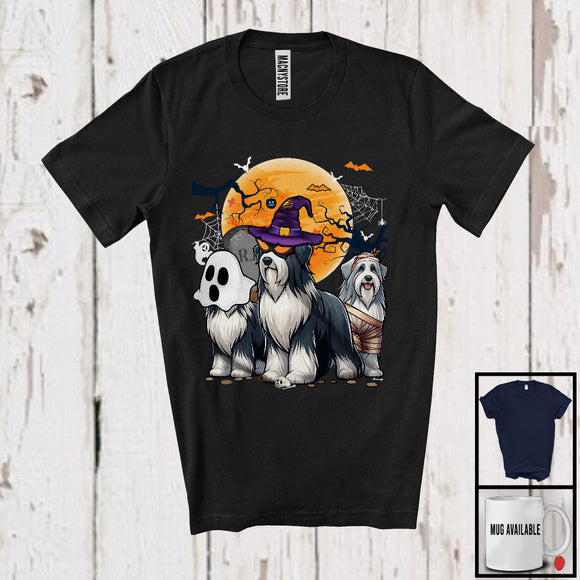 MacnyStore - Three Boo Witch Mummy Bearded Collie, Adorable Halloween Costume Puppy Owner, Family T-Shirt