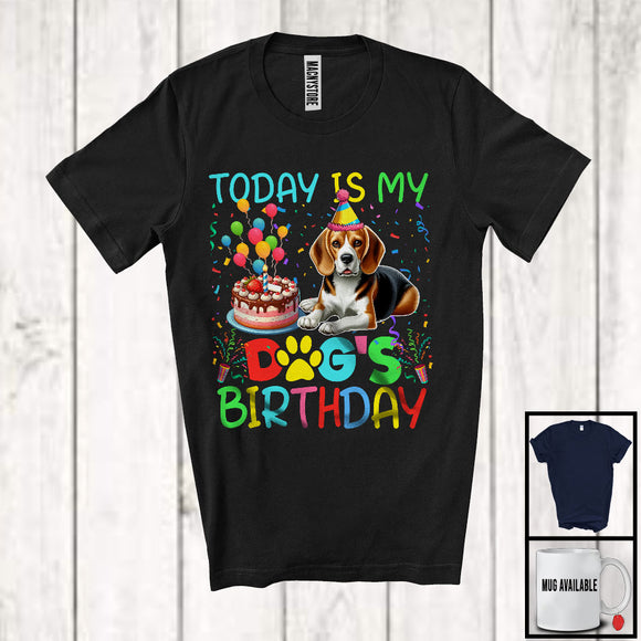 MacnyStore - Today Is My Dog's Birthday, Lovely Birthday Party Beagle Owner Lover, Friends Family Team T-Shirt