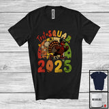 MacnyStore - Trot Squad 2025; Wonderful Thanksgiving Turkey Running Runner; Vintage Retro Family Group T-Shirt