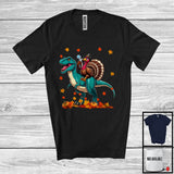 MacnyStore - Turkey Dentist Riding T-Rex; Wonderful Thanksgiving Fall Leaf Turkey; Jobs Dentist Group T-Shirt