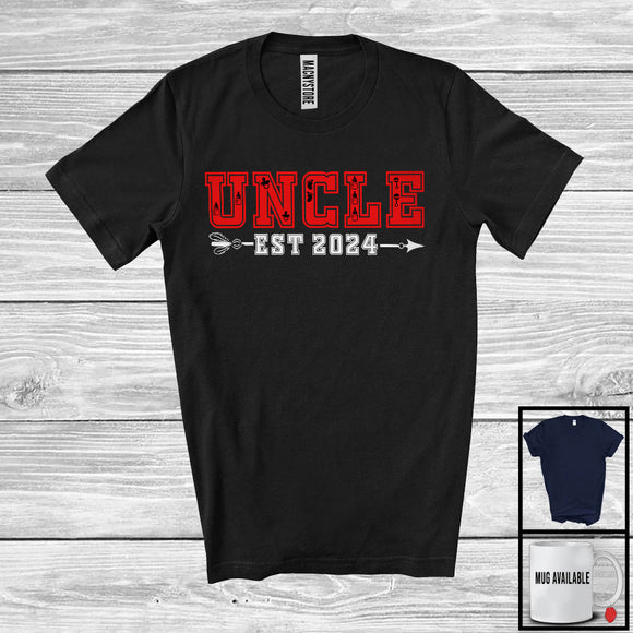 MacnyStore - Uncle Est 2024, Awesome Father's Day Pregnancy Announcement, Expecting Family Group T-Shirt