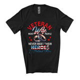 MacnyStore - Veteran Wife I Married Mine,  Amazing Wedding Rings Proud, American Flag Couple T-Shirt