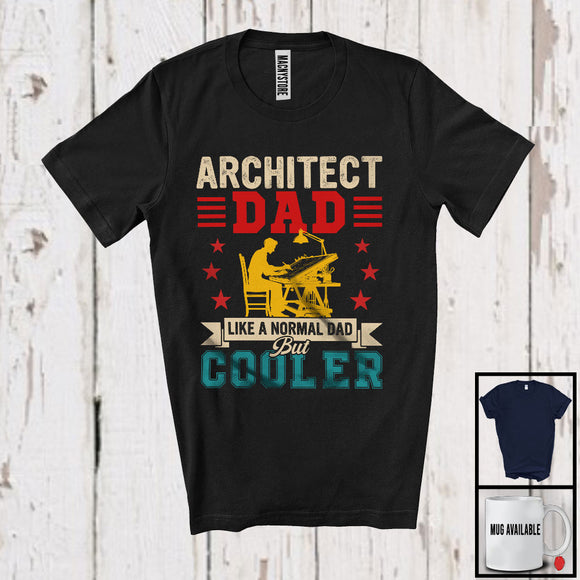 MacnyStore - Vintage Architect Dad Definition Normal Dad But Cooler, Proud Father's Day Careers, Family T-Shirt