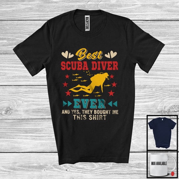 MacnyStore - Vintage Best Scuba Diver Ever They Bought Me This Shirt, Awesome Father's Day Proud Careers T-Shirt
